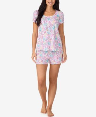 Women's Short-Sleeve Top & Boxers, 2-Piece Pajama Set