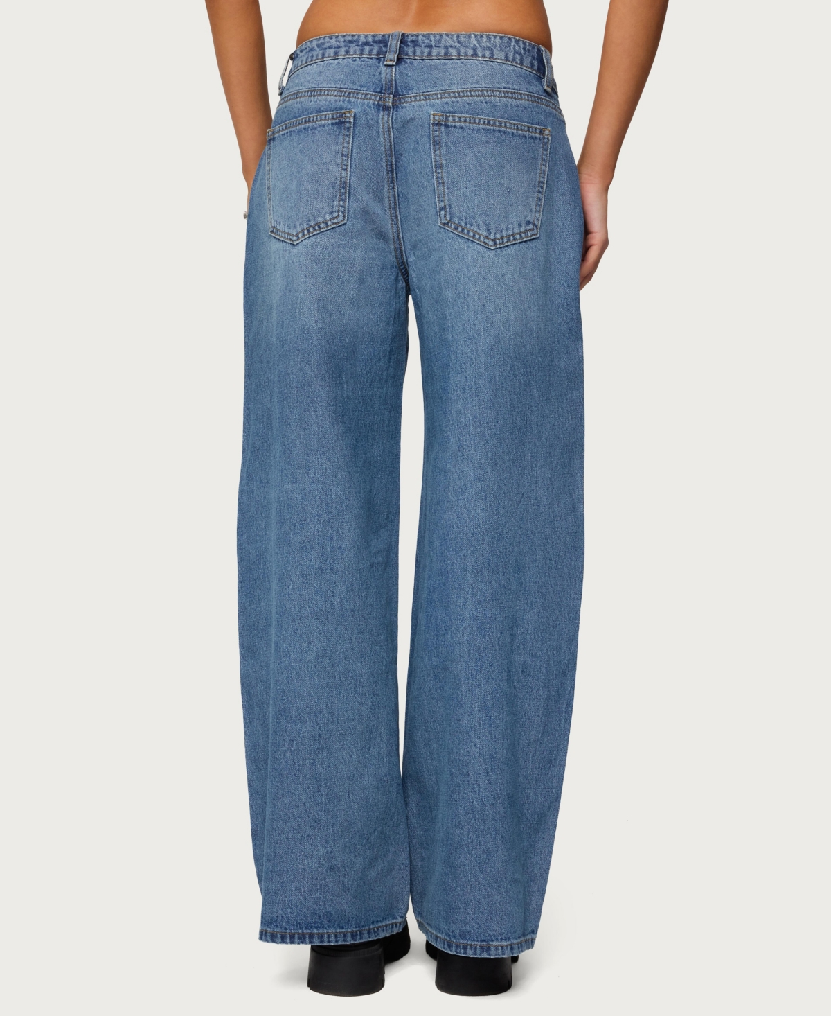 Edikted Women's Skye Low Rise Baggy Jeans