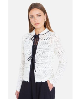 Women's Peter Pan Collar Knitted Cardigan