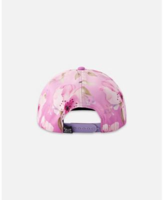 Girls' Flower Print Cap