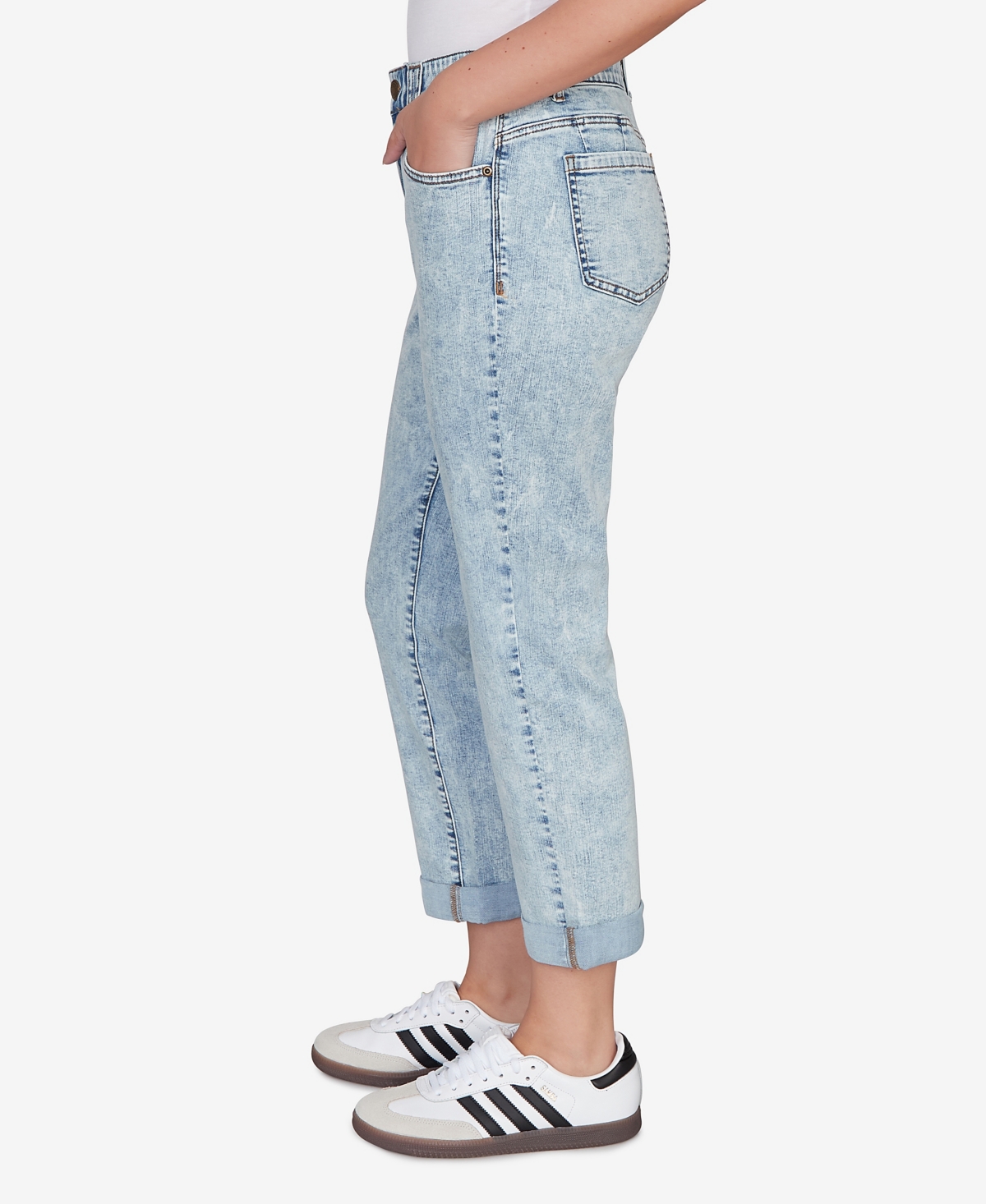 Ruby Rd. Plus Comfort Waist Stretch Denim Girlfriend Jeans