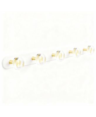 Crystal Coat Rack with Hooks for Bathroom Decoration
