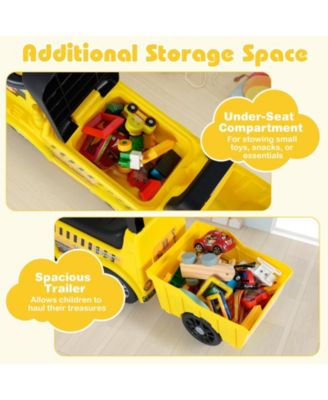 Kids Digger Ride on Truck with Shovel and Under-Seat Compartment