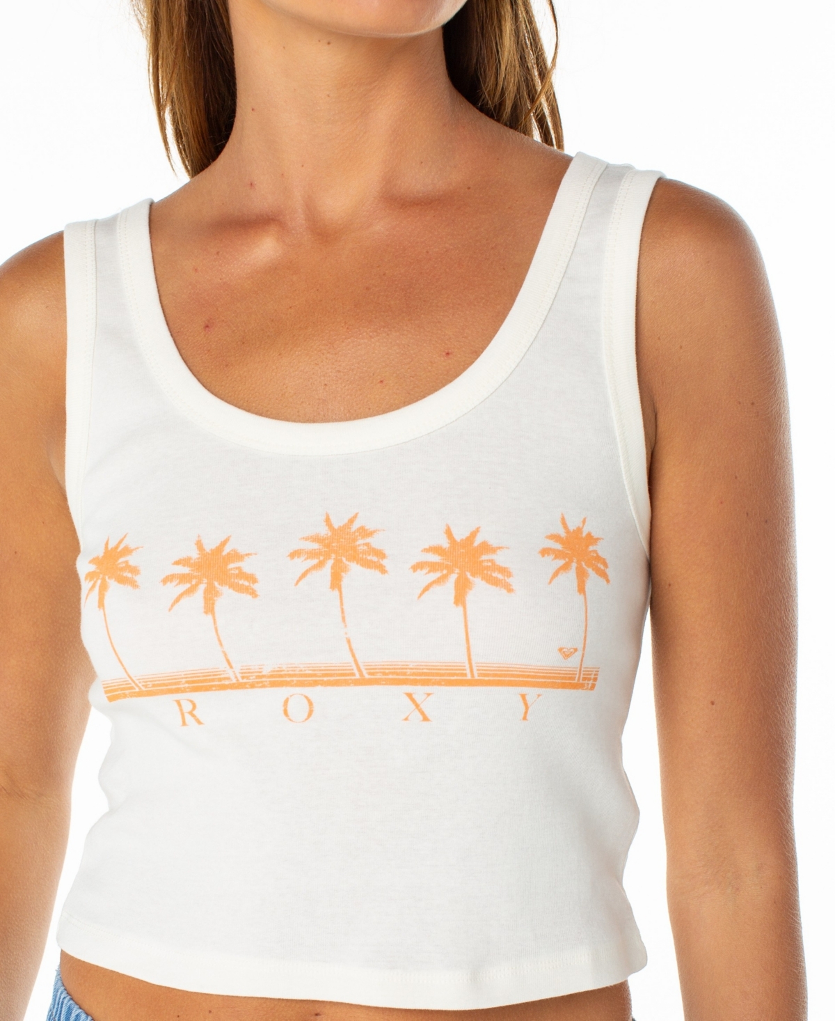 Roxy Women's Five Palm Sleeveless Baby Rib Tank Top
