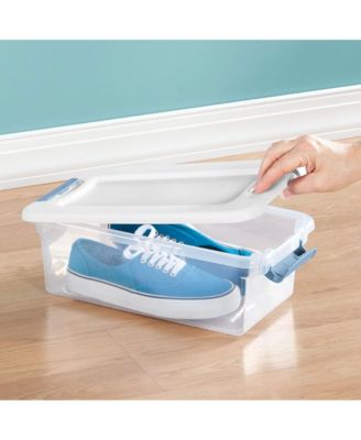 Sterilite Clear Plastic 6 Quart Storage Box Container with Latching Lid, 24 Pack