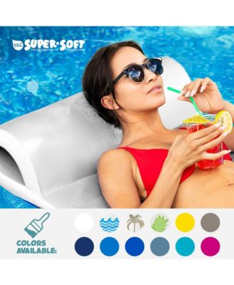 Sunsation 1.75" Thick Foam Lounger Raft Pool Float, Green Leaf