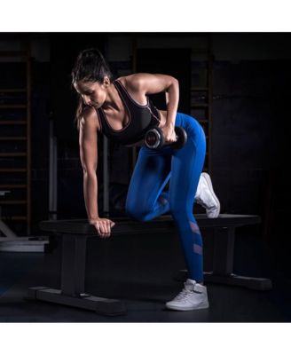 Steel Frame Foam Padded Flat Freeweight Bench for Weight Training