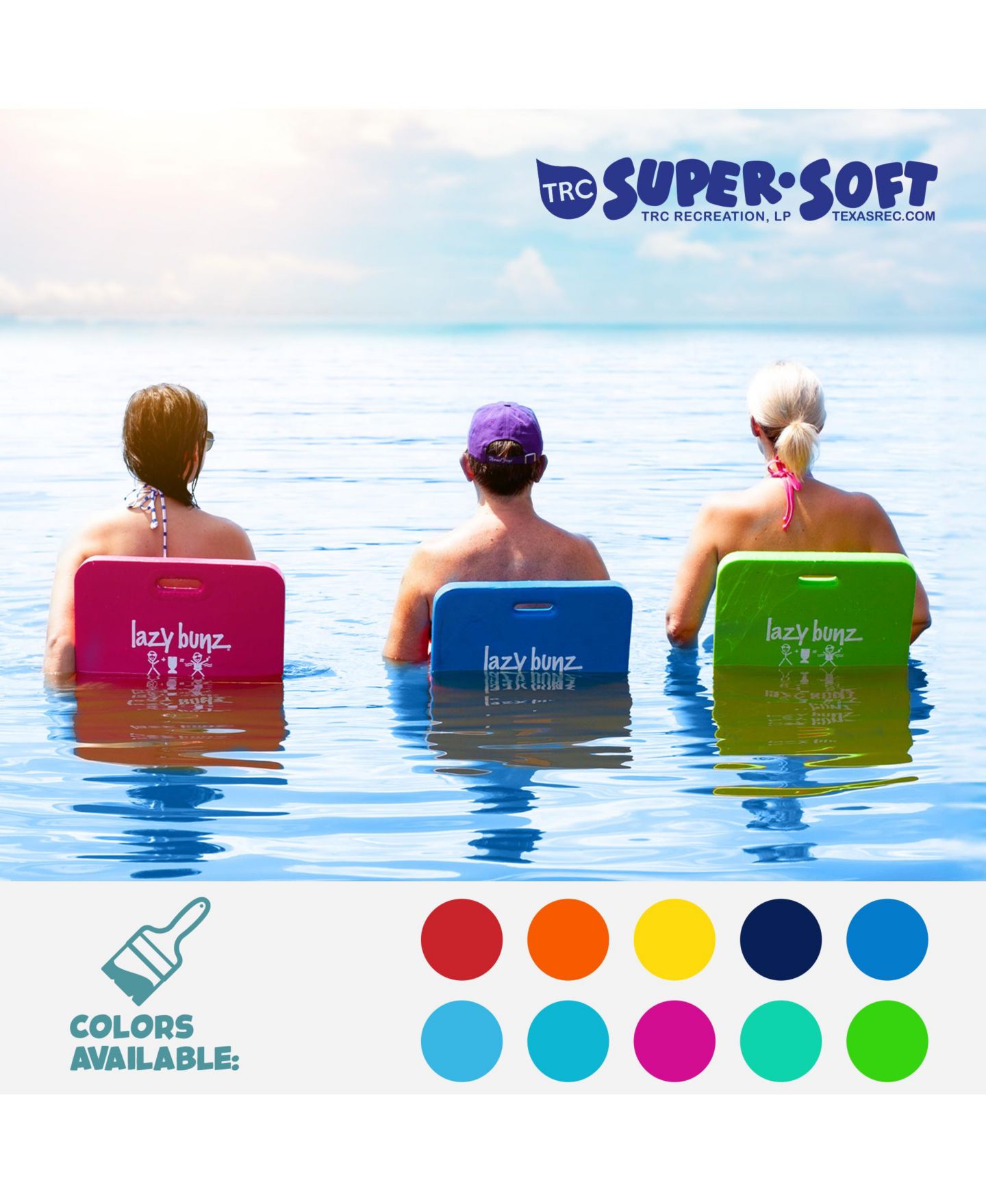 Детская игрушка TRC Recreation Lazy Bunz Foam Saddle 36" x 18" Pool Float, No Inflation Needed — фото 3