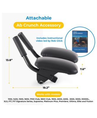 Attachable Ab Crunch Accessory and DVD for Home Gym Workout Machines
