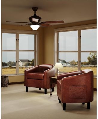 Accent Barrel Chairs, Faux Leather Club Armchairs with Soft Seat for Living Room, Bedroom, Reading, Waiting Room