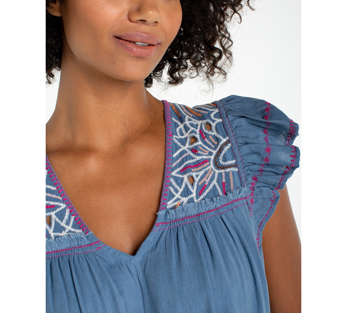 Liverpool Los Angeles Women's V-Neck Woven Dress