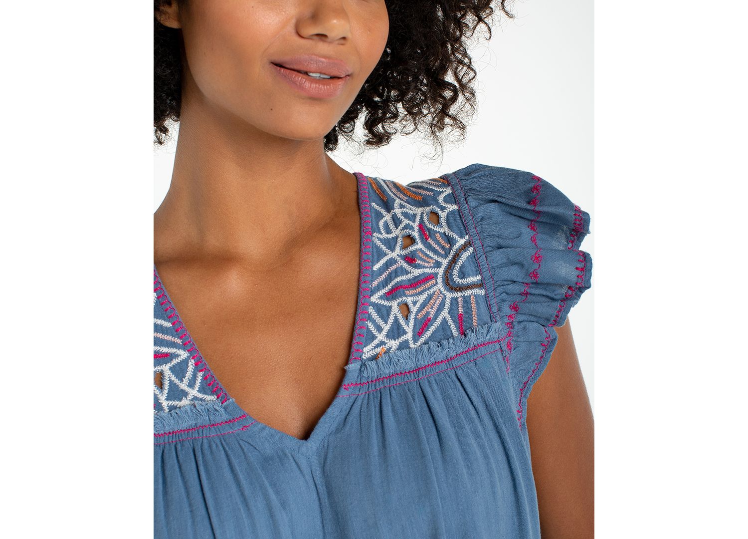 Women's V-Neck Woven Dress