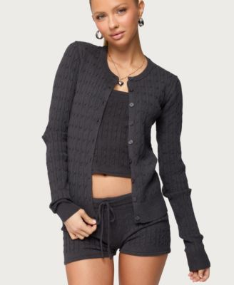 Women's Nella Cable Knit Button Up Cardigan