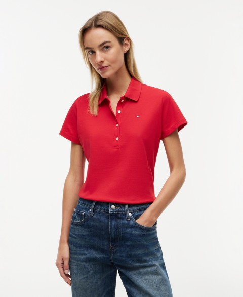 Женские футболки Tommy Hilfiger Women's Classic Pique Short-Sleeve Polo T-Shirt