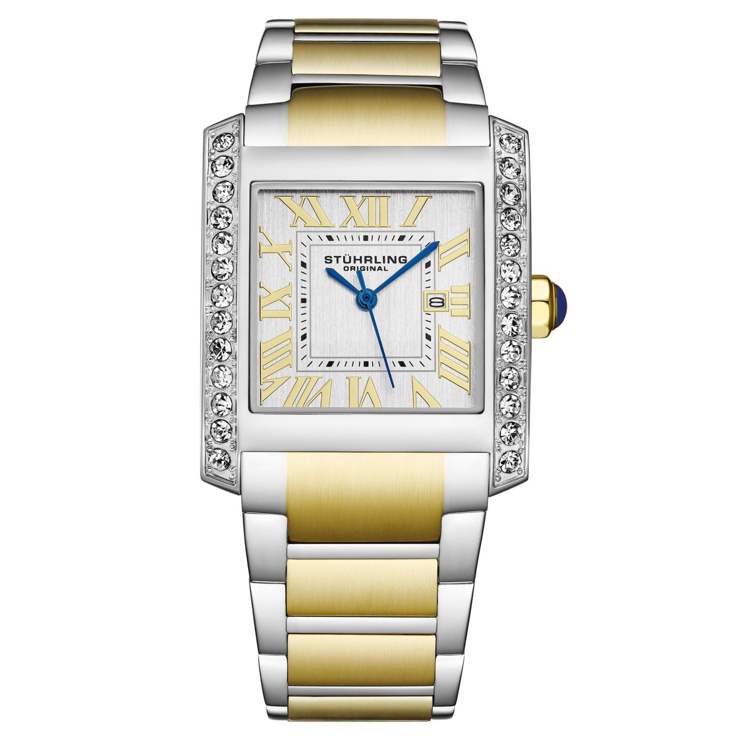 Elan 4088.3 Women s Rectangular Quartz Watch, Two-Tone Stainless Steel Bracelet