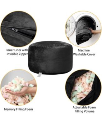 Bean Bag Chair, 4FT Giant Bean Bag for Adults, Teens, Foam Filled Bean Bag Chairs with Velvet Cover