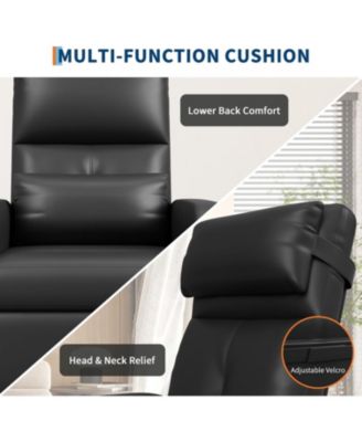 Power Recliner Chair with Massage and Heat with Massage Function with Lumbar Support, Adjustable Push Back, Wide Armrests
