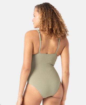 Juniors' Haleiwa Plunge-Neckline One-Piece Swimsuit