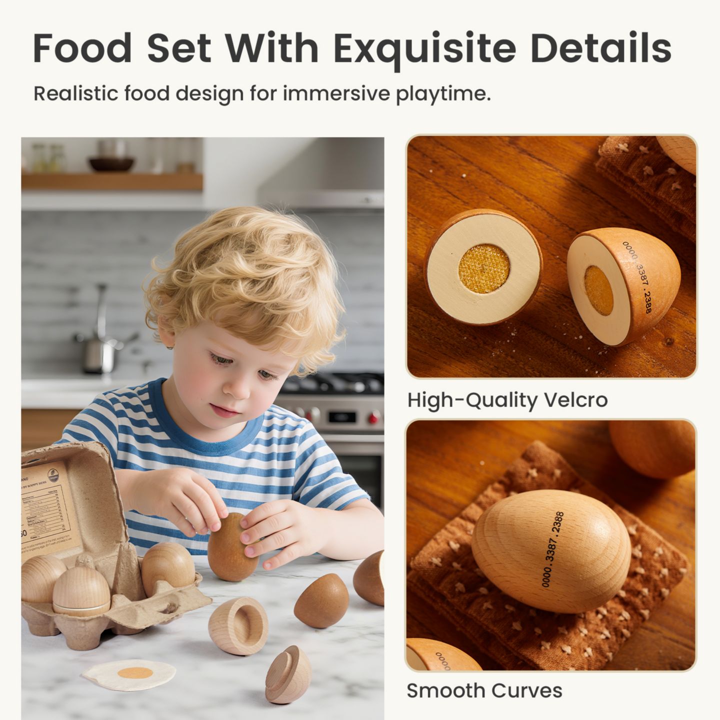 Детский игровой набор Tiny Land Egg Combo Cut-Apart 6-Piece Playset, Ages 2+ — фото 4
