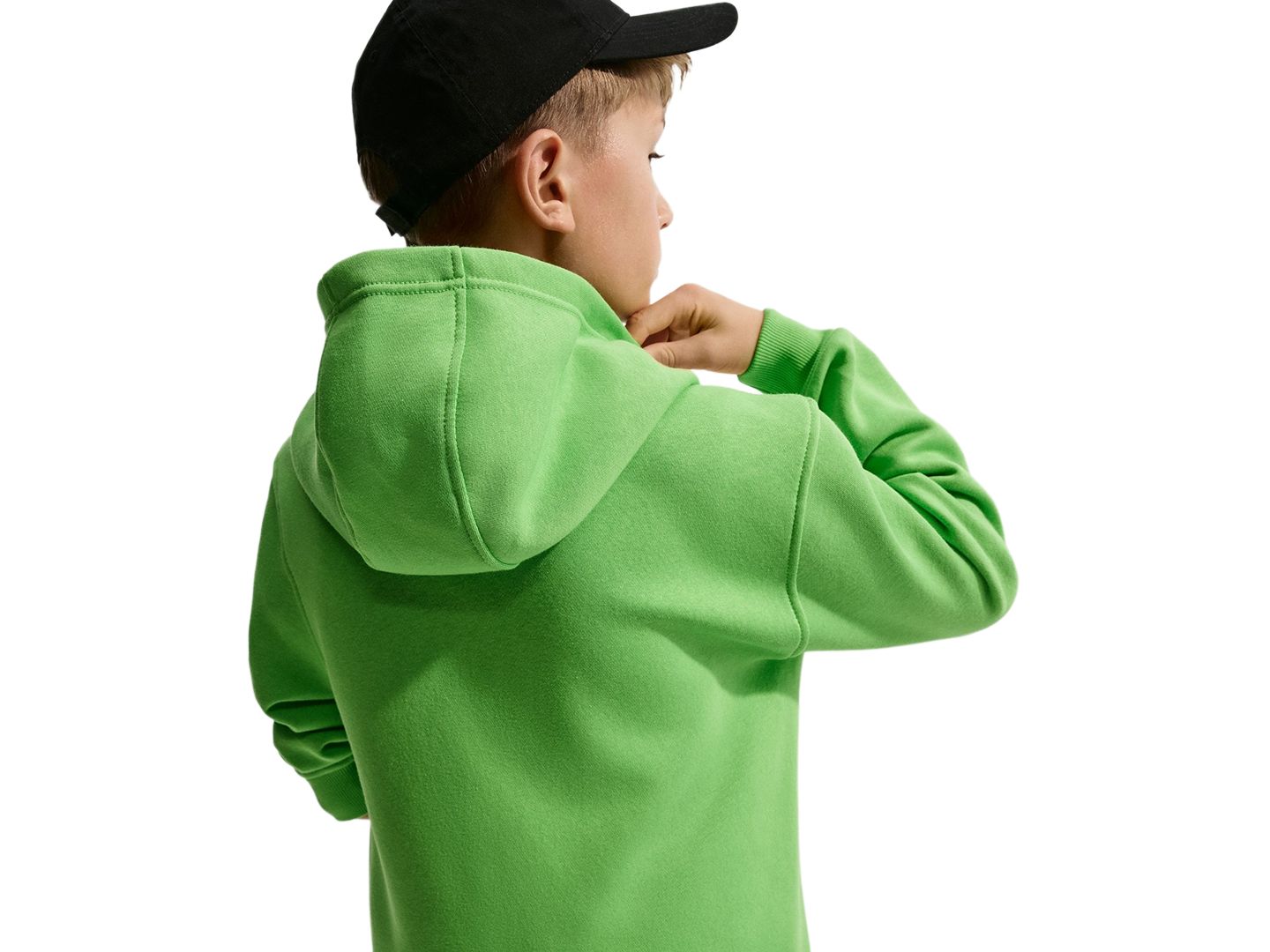 Худи Nike Sportswear Club Fleece Hooded Sweatshirt для мальчиков, цвет: Зелёный — фото 3