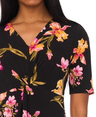 Petite V-Neck Midi Dress