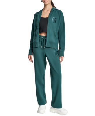 Women's Stacked Satin Logo Full-Zip Hoodie