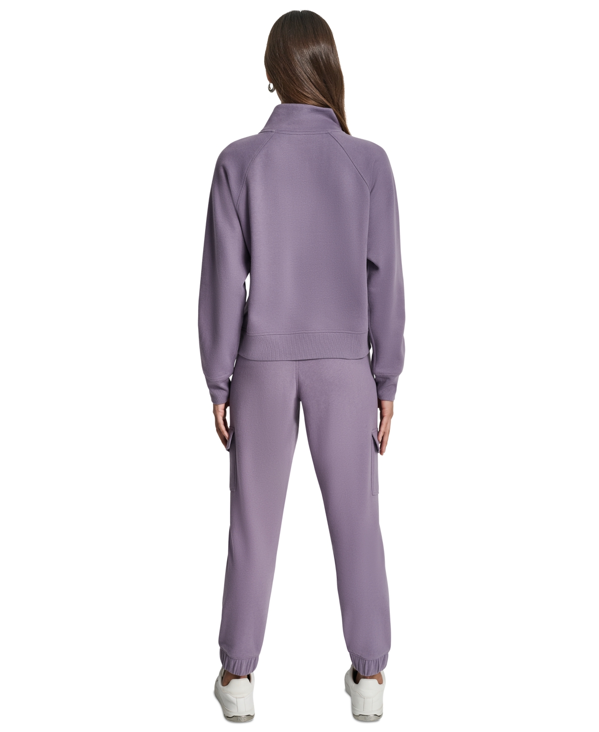 Dkny Sport Women's Studded-Logo Half-Zip Sweatshirt