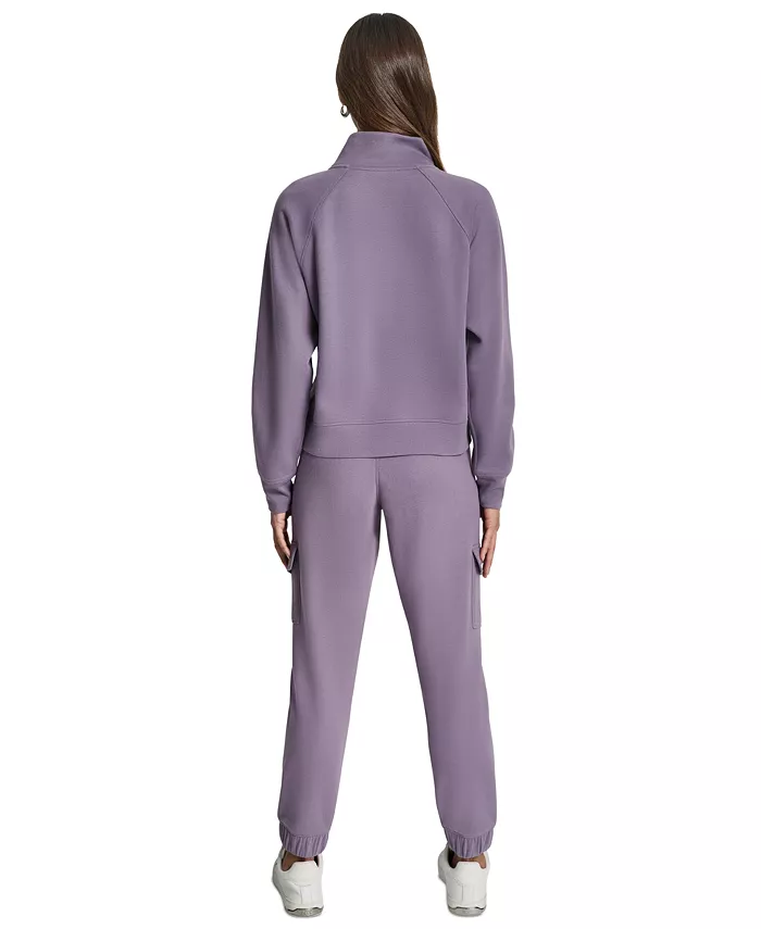 DKNY Women's Studded-Logo Half-Zip Sweatshirt - thumbnail 9