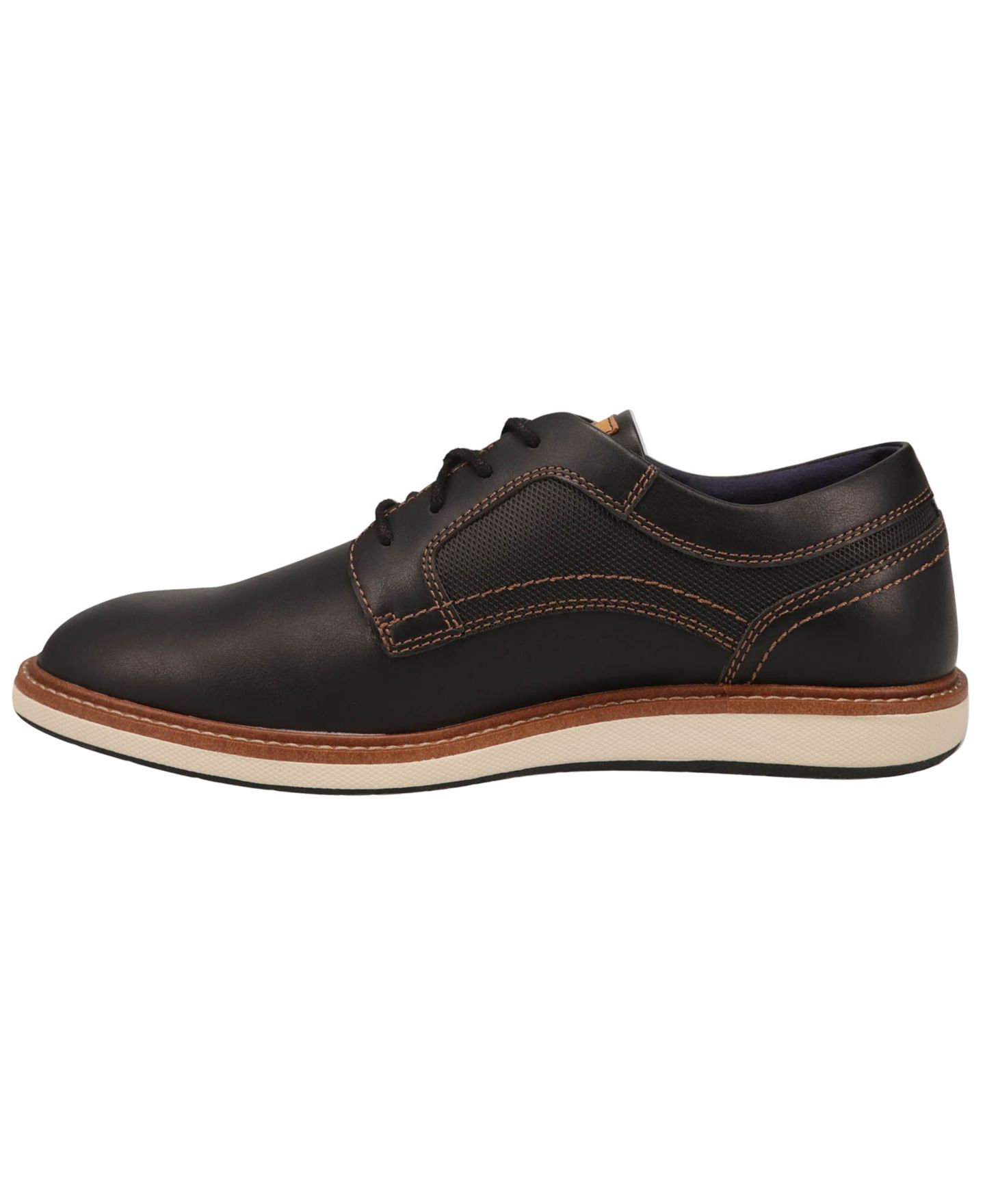 Мужские туфли Dockers Halstead Casual Crazy-Horse Lace-Up Oxfords, цвет: Чёрный — фото 6