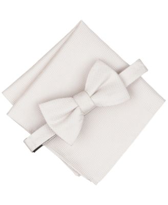 Men's Wolfe Solid Bow Tie and Pocket Square, 2-Piece Set