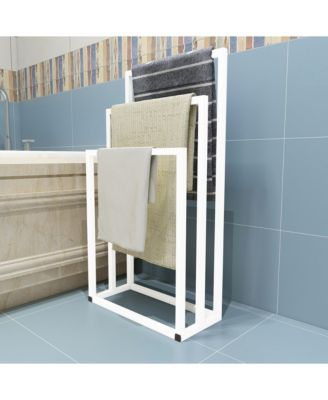 3 Tier Metal Towel Rack, Freestanding Towel Holder, Modern Standing Towels Drying Rack for Bedroom, Bathroom