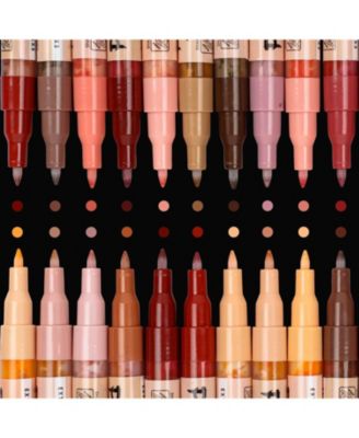 Skin Tone Markers Extra Fine Tip - Skin Tone Watercolor Paint Pens - Skin Tone Acrylic Paint Markers - Acrylic Paint Pens