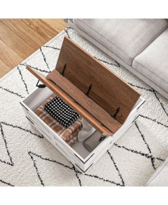 Table with Flip Top Hidden Storage, Square Center Table