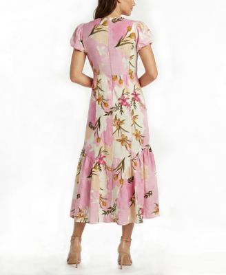 Petite V-Neck Short-Sleeve Dress