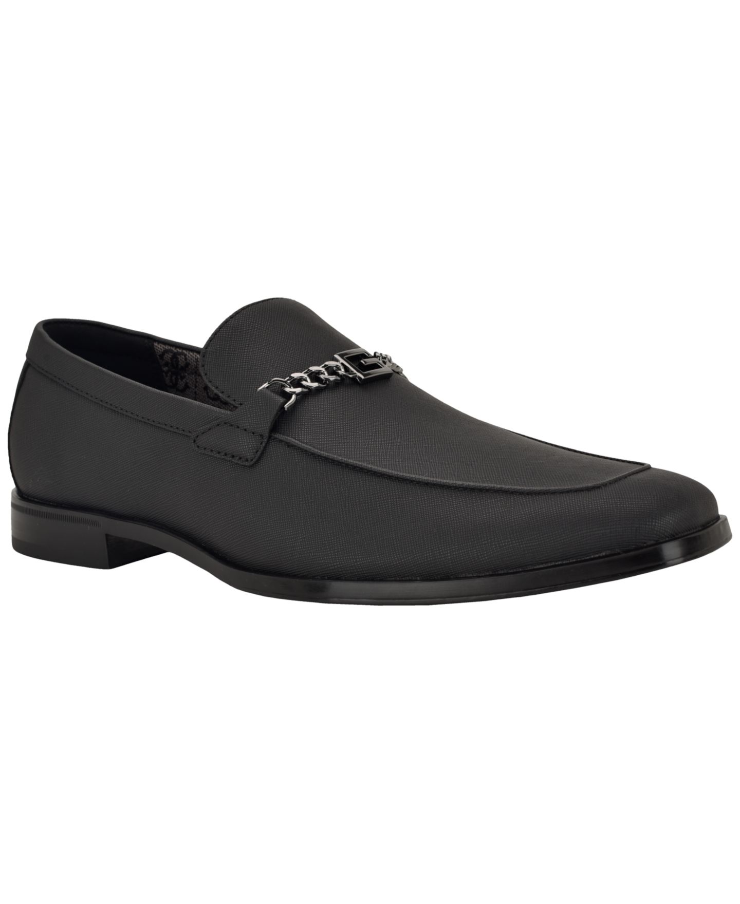 Мужские туфли GUESS Hacam Slip-On Dress Loafers, цвет: Чёрный — фото 1