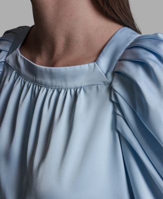 Women's Square Neck Puff-Sleeve Top