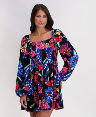 Women's Printed Drapey Twill Dress