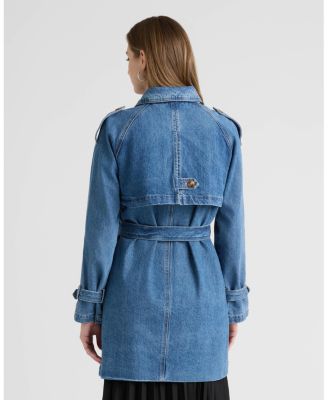 Women's Denim Trench Coat