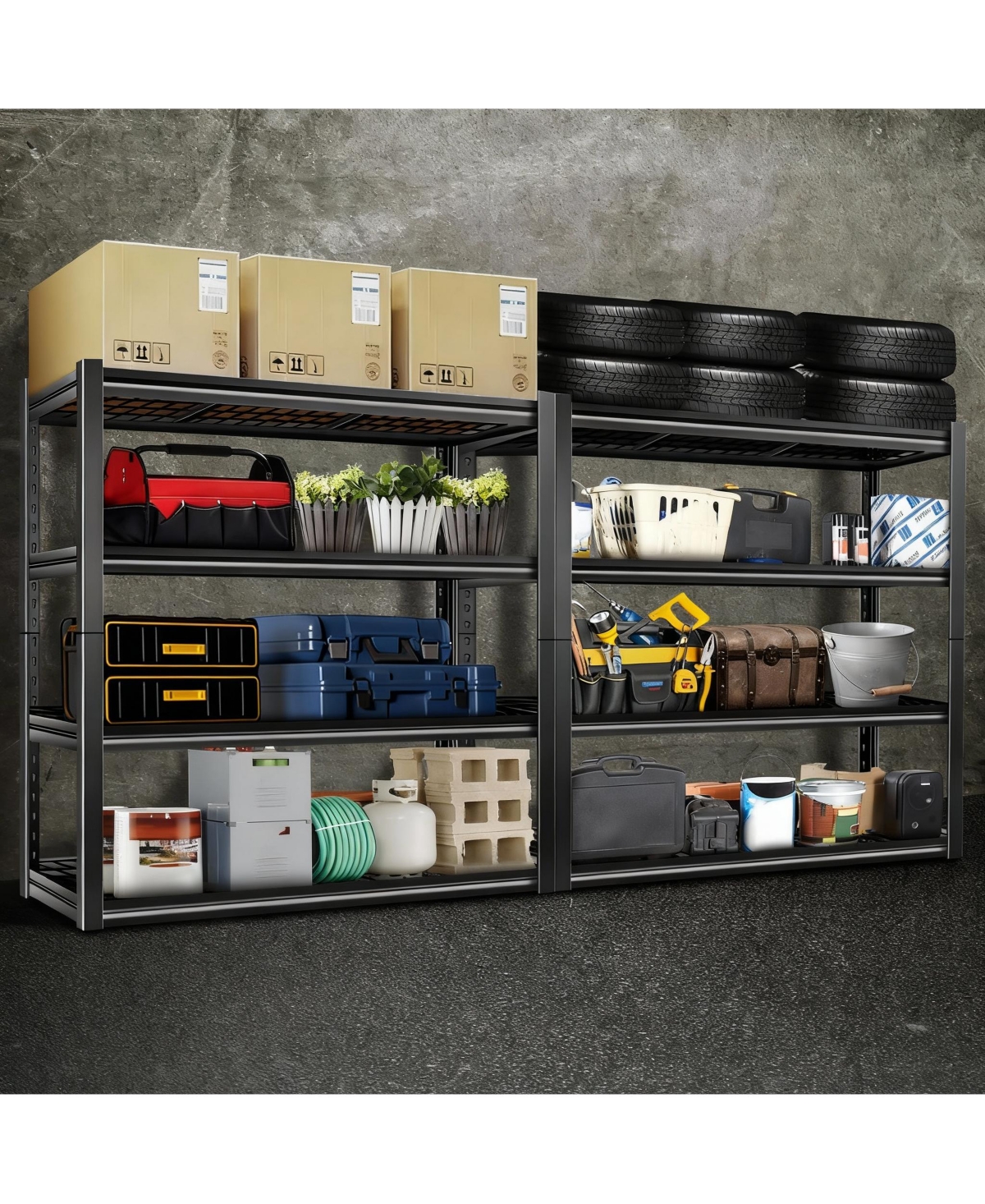 Yigii 4-Tier Adjustable Steel Shelving