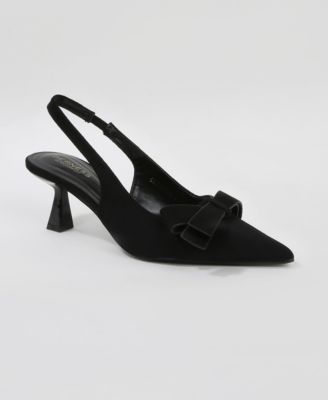Womens Calliope Asymmetrical Bow Kitten Heels