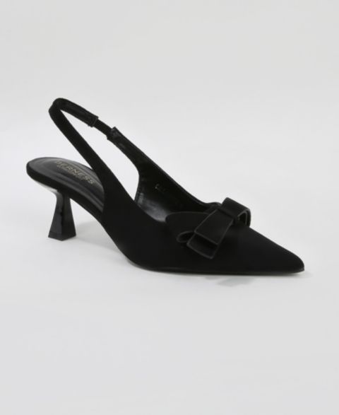 Женские туфли BERNESS Calliope Asymmetrical Bow Kitten Heels, цвет: Чёрный