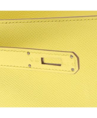 Kelly 32 Handbag Yellow Epsom with Palladium Hardware