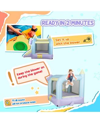 Bounce House, Inflatable Bouncer with Air Blower, 98" x 65" x 79"