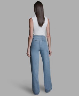 Women's Elasticated Waistband Loose Fit Sailor Jeans