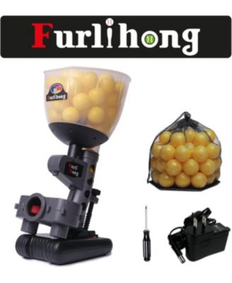 Baseball Pitching Machine with 60 Ping Pong Balls, Adjustable Angles, Battery or AC Powered for Hitting Accuracy