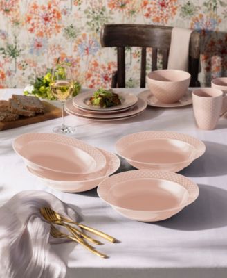 Kikko 25 oz. Rim Dinner Bowls, Set of 4