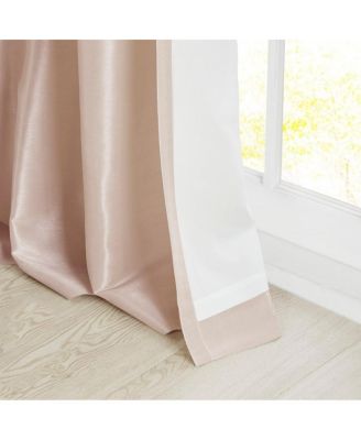 Twist Tab Faux Silk Window Curtain Panel, 50" W x 84" H, Single Panel