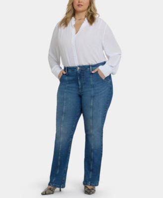 Plus Size Billie Mini Bootcut Seam Detail Jeans