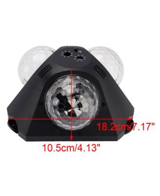 3-Head Magic Ball Party Light with Laser Beams & Strobe Effects for Home Disco