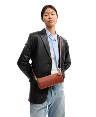 Barrel Small Suede Shoulder Bag